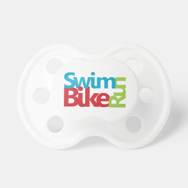 トライアスロンのカッコいいおよびユニークなデザイン おしゃぶり (正面)