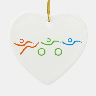 トライアスロンのカッコいいおよびユニークなデザイン セラミックオーナメント