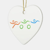 トライアスロンのカッコいいおよびユニークなデザイン セラミックオーナメント (左)