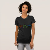 トライアスロンのカッコいいおよびユニークなデザイン Tシャツ (正面フル)