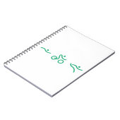 トライアスロンのグリーンロゴ ノートブック (左側)