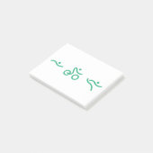 トライアスロンのグリーンロゴ ポストイット (アングル)