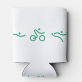 トライアスロンのグリーンロゴ 缶クーラー (裏面)