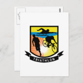 トライアスロンのスイッ走クレース ポストカード (正面/裏面)