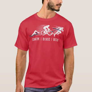 トライアスロンのスイムバイクト走リアスリート Tシャツ