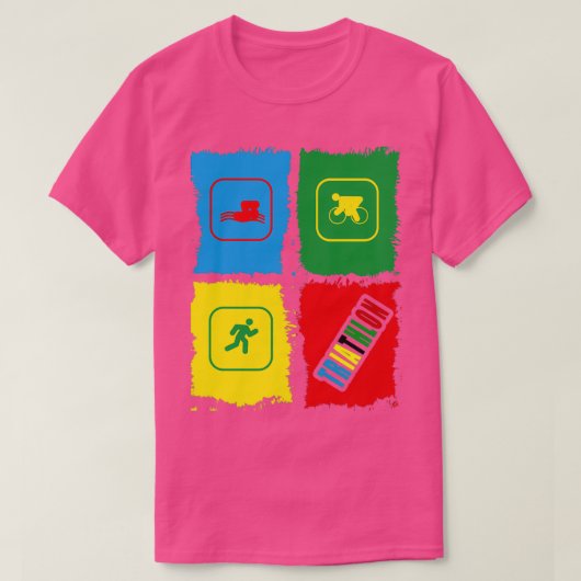 トライアスロンのスポーツファン用ギフトアイディア Tシャツ (デザイン正面)