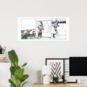 トライアスロンのトライアプチチ – ライン ポスター (ホームオフィス)