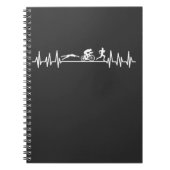 トライアスロンのハートビートスポーツマンバイクスイム走アスレット ノートブック (正面)