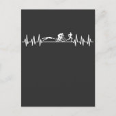 トライアスロンのハートビートスポーツマンバイクスイム走アスレット ポストカード (正面)