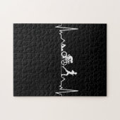 トライアスロンのハートビート ジグソーパズル (横)