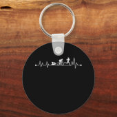 トライアスロンのハートビートTシャツ キーホルダー (正面)