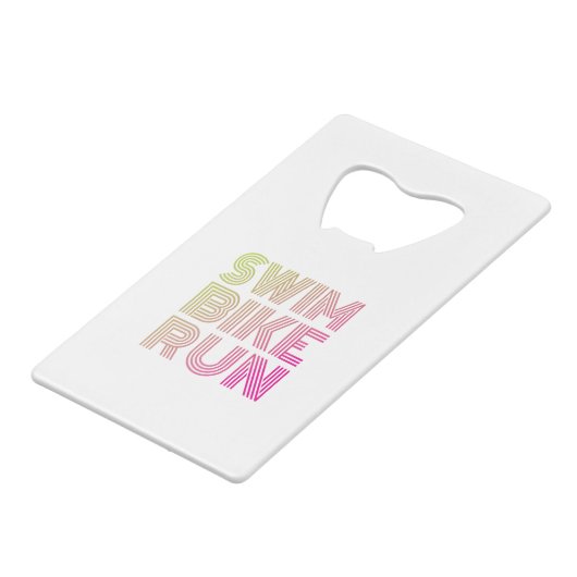 トライアスロンのバイク走ス クレジットカード栓抜き (裏面アングル)