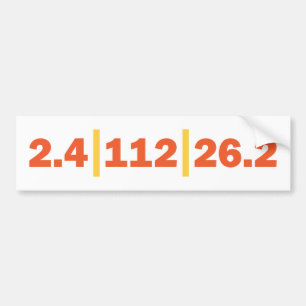 トライアスロンのバンパーステッカー2.4 112 26.2 バンパーステッカー