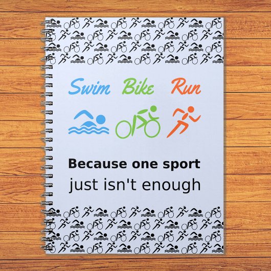トライアスロンのパタ走ンがスポーツ引用文 ノートブック