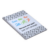 トライアスロンのパタ走ンがスポーツ引用文 ノートブック (右側)