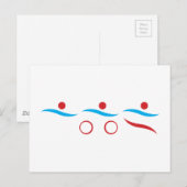 トライアスロンのモダンのカッコいいのロゴ ポストカード (正面/裏面)