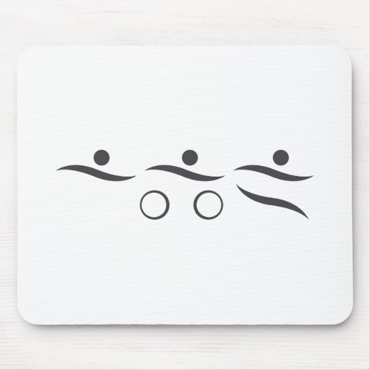 トライアスロンのユニークなギフト マウスパッド (正面)