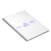 トライアスロンのライトパープルロゴ ノートブック (右側)