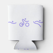 トライアスロンのライトパープルロゴ 缶クーラー (裏面)