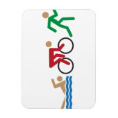 トライアスロンのロゴアイコンの色 マグネット (縦)