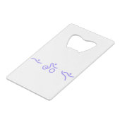 トライアスロンのロゴ クレジットカード栓抜き (正面アングル)