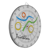 トライアスロンのロゴ ダーツボード (正面左)