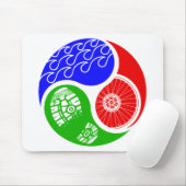 トライアスロンの三陰陽 マウスパッド (マウス)