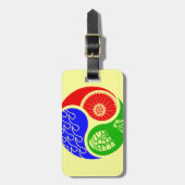 トライアスロンの三陰陽 ラゲッジタグ (正面縦)