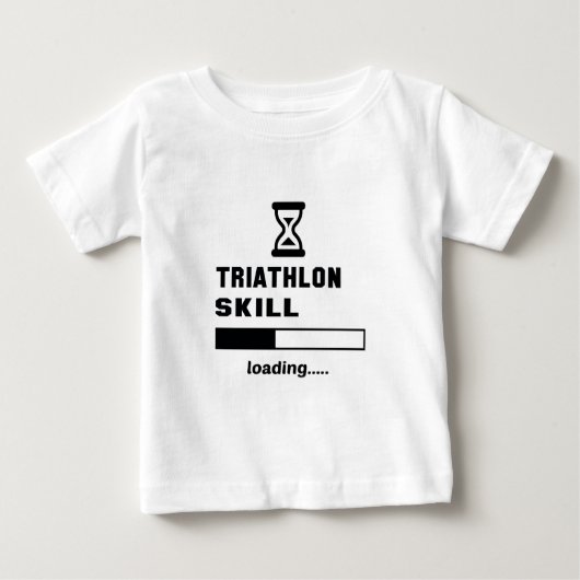 トライアスロンの技術のローディング...... ベビーTシャツ (正面)