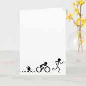 トライアスロンの棒の姿 カード (黄色い花)