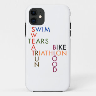 トライアスロンの水泳のバイクの操業血の汗破損 iPhone 11 ケース