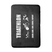 トライアスロンの洗浄の繰り返し バスマット (正面縦)