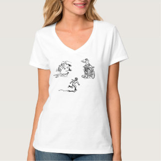 トライアスロンの漫画のTシャツ Tシャツ