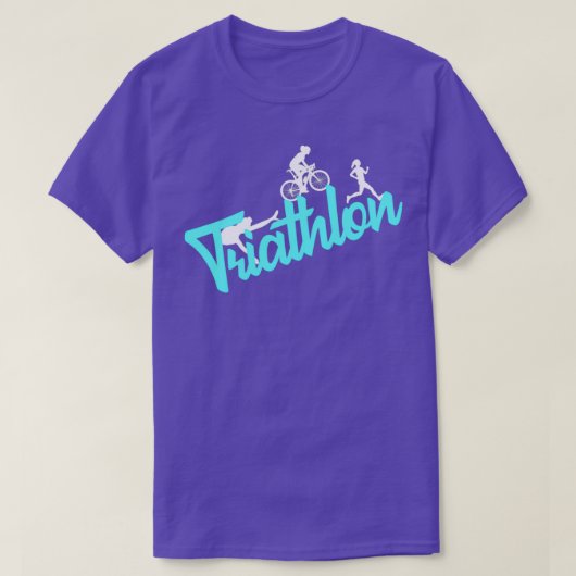 トライアスロンの選手の女子 Tシャツ (デザイン正面)