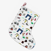 トライアスロンはクリスマスのストッキングを落書きします ラージクリスマスストッキング (正面 (吊り時))