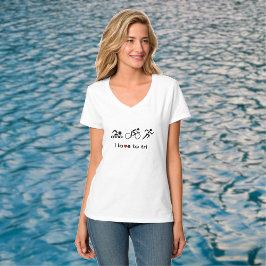 トライアスロンはトリピクトグラムに愛する Tシャツ