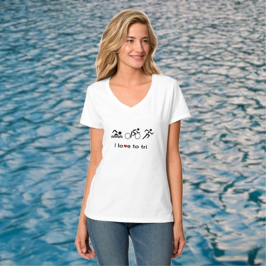 トライアスロンはトリピクトグラムに愛する Tシャツ