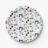 トライアスロンは紙皿を落書きします ペーパープレート (正面)