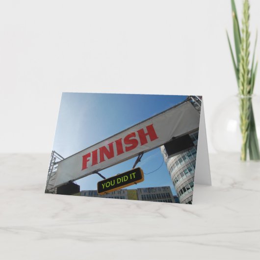 トライアスロンまたはマラソンのフィニッシャー カード (正面)