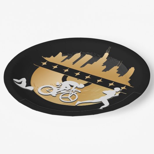 トライアスロンアーバン&ライフスタイル ペーパープレート (アングル)