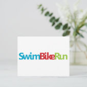 トライアスロンカッコいいデザイン ポストカード (スタンド正面)