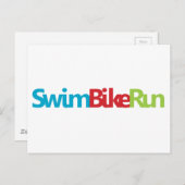 トライアスロンカッコいいデザイン ポストカード (正面/裏面)