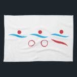 トライアスロンカッコいいロゴイラストレーション キッチンタオル<br><div class="desc">Tシャユニークツ、マグ違う、バッグ、シャツ、スウェットシャツなど消費財に作られたトライアスロンのロゴイラストレーション。トライアスロンを愛するすべてのスポーツ愛好家や人々のための推奨ギフトである。</div>
