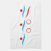 トライアスロンカッコいいロゴイラストレーション キッチンタオル (縦)