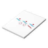 トライアスロンカッコいいロゴイラストレーション ノートパッド (回転)