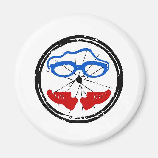 トライアスロンカッコいいロ芸術的ゴ マグネット (正面)