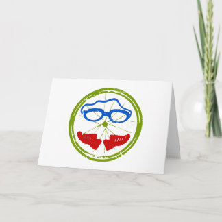 トライアスロンカッコいい芸術的デザイン カード