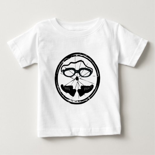 トライアスロンカッコいい芸術的デザイン ベビーTシャツ (正面)