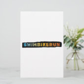 トライアスロンデザイン 便箋 (スタンド正面)