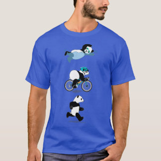 トライアスロンパンダピンク Tシャツ